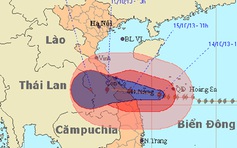 Bão số 11 giật cấp 16, cách Quảng Trị - Quảng Ngãi 220 km